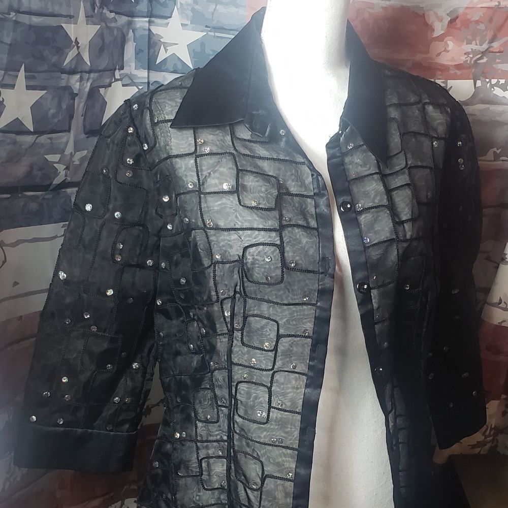 Gardy sheer sequin top